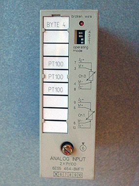 Siemens Simatic S5 6ES5 464-8MF11 - 2 Channel PT100 Analogue input module.