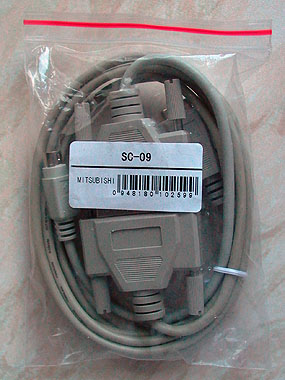 SC-09 Style programming cable for Mitsubishi FX, FX0, FX1, FX1S, FX1N, FX2N, A, AnS ETC series PLC's.